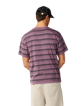 The Rip Curl Mens Disorder Stripe T-Shirt in Dusty Purple