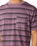 The Rip Curl Mens Disorder Stripe T-Shirt in Dusty Purple