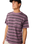 The Rip Curl Mens Disorder Stripe T-Shirt in Dusty Purple