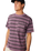 The Rip Curl Mens Disorder Stripe T-Shirt in Dusty Purple