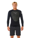 Omega 1.5mm Long Sleeve Rash Vest in Black