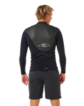 Omega 1.5mm Long Sleeve Rash Vest in Black