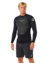 Omega 1.5mm Long Sleeve Rash Vest in Black