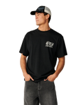 The Rip Curl Mens Archive Ripped T-Shirt in Black