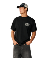The Rip Curl Mens Archive Ripped T-Shirt in Black