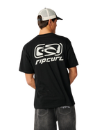 The Rip Curl Mens Archive Ripped T-Shirt in Black