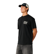The Rip Curl Mens Archive Ripped T-Shirt in Black
