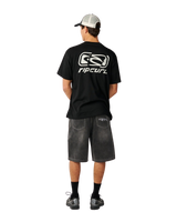 The Rip Curl Mens Archive Ripped T-Shirt in Black