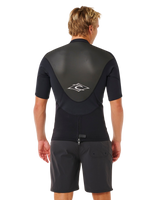 Omega 1.5mm Short Sleeved Rash Vest in Black
