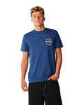 The Rip Curl Mens Staple T-Shirt in Light Navy