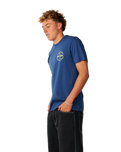The Rip Curl Mens Staple T-Shirt in Light Navy