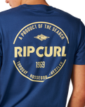 The Rip Curl Mens Staple T-Shirt in Light Navy