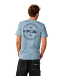 The Rip Curl Mens Staple T-Shirt in Citadel Blue