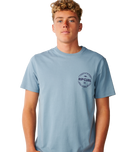 The Rip Curl Mens Staple T-Shirt in Citadel Blue