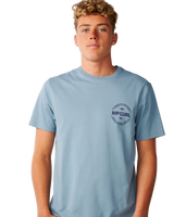 The Rip Curl Mens Staple T-Shirt in Citadel Blue