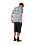 The Rip Curl Mens Staple T-Shirt in Citadel Blue
