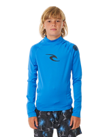 Boys Waves UPF Long Sleeved Rash Vest in Blue Gum