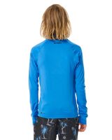 Boys Waves UPF Long Sleeved Rash Vest in Blue Gum