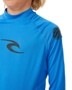 Boys Waves UPF Long Sleeved Rash Vest in Blue Gum