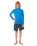 Boys Waves UPF Long Sleeved Rash Vest in Blue Gum