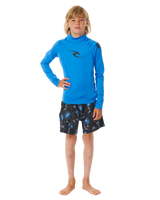 Boys Waves UPF Long Sleeved Rash Vest in Blue Gum