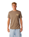 The Rip Curl Mens S-Series VC Peaks T-Shirt in Walnut