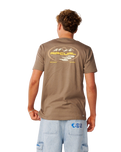 The Rip Curl Mens S-Series VC Peaks T-Shirt in Walnut