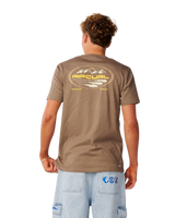 The Rip Curl Mens S-Series VC Peaks T-Shirt in Walnut