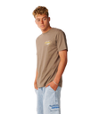 The Rip Curl Mens S-Series VC Peaks T-Shirt in Walnut