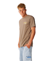The Rip Curl Mens S-Series VC Peaks T-Shirt in Walnut
