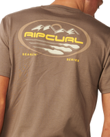 The Rip Curl Mens S-Series VC Peaks T-Shirt in Walnut
