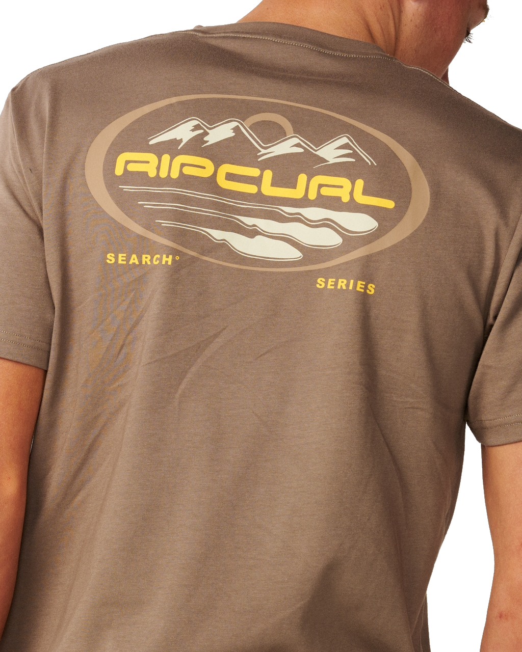 The Rip Curl Mens S-Series VC Peaks T-Shirt in Walnut