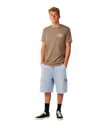 The Rip Curl Mens S-Series VC Peaks T-Shirt in Walnut
