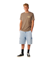 The Rip Curl Mens S-Series VC Peaks T-Shirt in Walnut