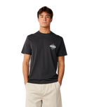 The Rip Curl Mens Disorder Burst T-Shirt in Washed Black