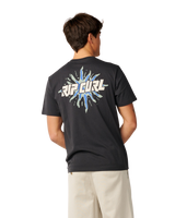 The Rip Curl Mens Disorder Burst T-Shirt in Washed Black