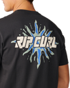 The Rip Curl Mens Disorder Burst T-Shirt in Washed Black