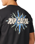 The Rip Curl Mens Disorder Burst T-Shirt in Washed Black