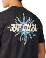 The Rip Curl Mens Disorder Burst T-Shirt in Washed Black