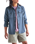 The Outerknown Mens Chroma Blanket Shirt in Marine