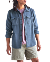 The Outerknown Mens Chroma Blanket Shirt in Marine