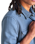 The Outerknown Mens Chroma Blanket Shirt in Marine