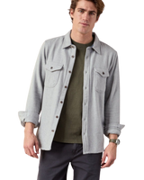 The Outerknown Mens Blanket Shirt in Heather Grey