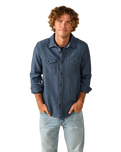Blanket Shirt in Indigo Dual-Tone