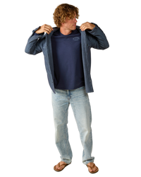 Blanket Shirt in Indigo Dual-Tone