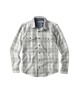 The Outerknown Mens Blanket Shirt in Half Light Little Boxes