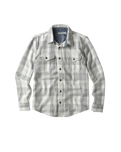 The Outerknown Mens Blanket Shirt in Half Light Little Boxes