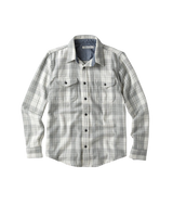 The Outerknown Mens Blanket Shirt in Half Light Little Boxes