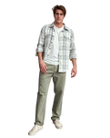 The Outerknown Mens Blanket Shirt in Half Light Little Boxes