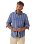 Blanket Shirt in Solimar Blue Skyline Stripe